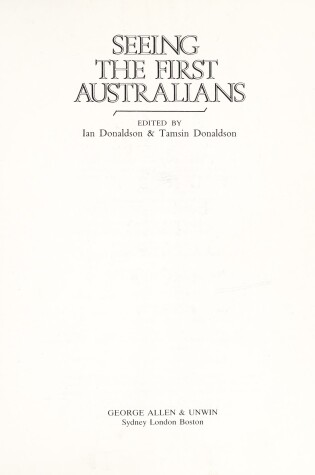 Cover of Seeing the First Australians