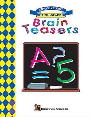 Book cover for Brain Teasers, Grade 5 Workbook