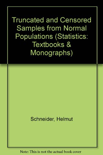 Book cover for Truncated and Censored Samples from Normal Populations