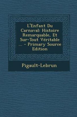 Cover of L'Enfant Du Carnaval