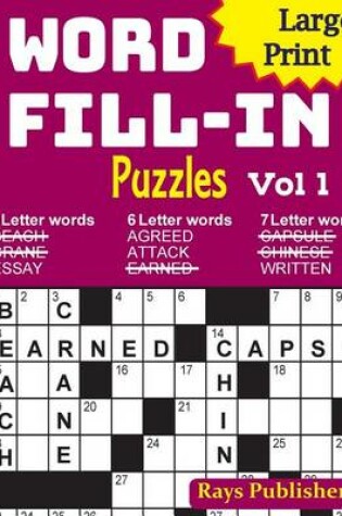 Cover of Large Print Word Fill-in Puzzles