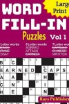 Book cover for Large Print Word Fill-in Puzzles