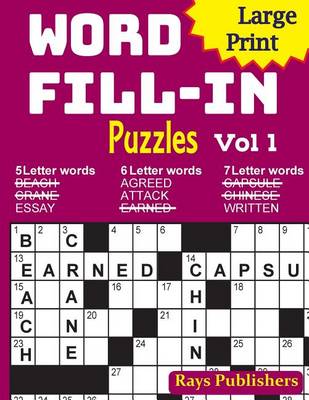 Cover of Large Print Word Fill-in Puzzles