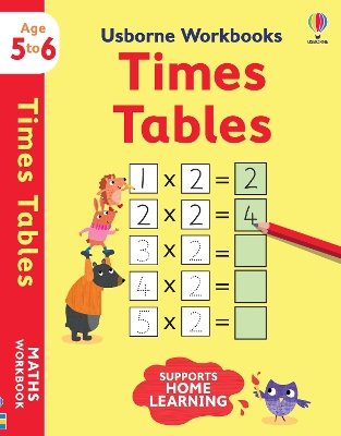 Book cover for Usborne Workbooks Times tables 5-6