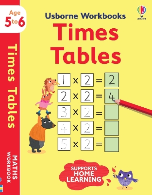 Cover of Usborne Workbooks Times tables 5-6