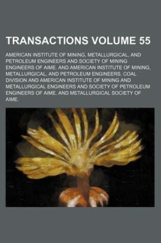 Cover of Transactions Volume 55