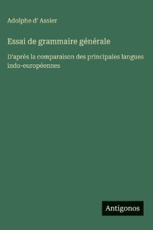 Cover of Essai de grammaire générale