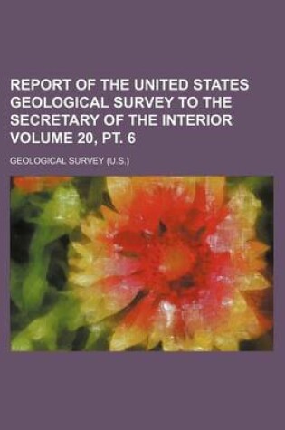 Cover of Report of the United States Geological Survey to the Secretary of the Interior Volume 20, PT. 6