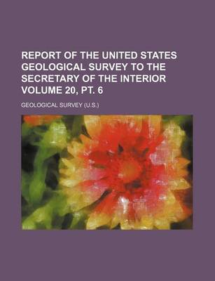 Book cover for Report of the United States Geological Survey to the Secretary of the Interior Volume 20, PT. 6