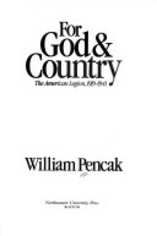 Cover of For God and Country