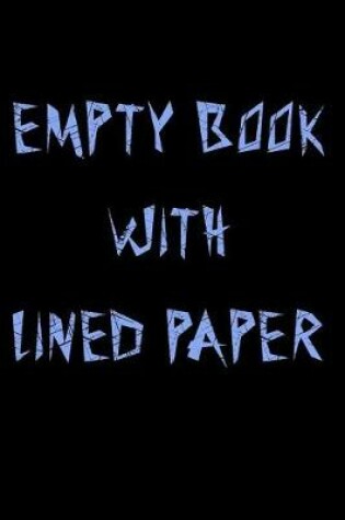Cover of Empty Book With Lined Paper