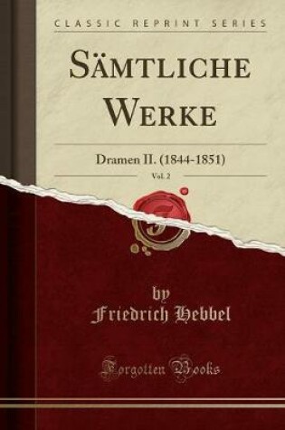 Cover of Samtliche Werke, Vol. 2