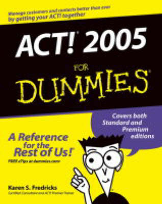 Book cover for ACT! X For Dummies