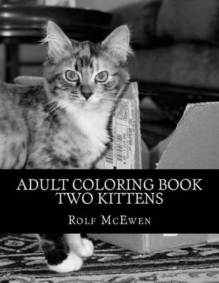 Book cover for Adult Coloring Book - Two Kittens