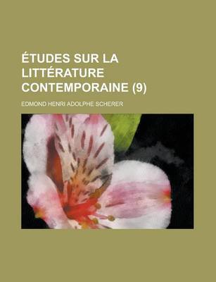 Book cover for Etudes Sur La Litterature Contemporaine (9)