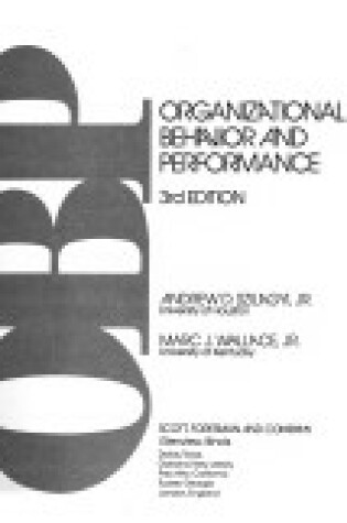 Cover of Organizational Behavior and Performance