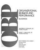 Book cover for Organizational Behavior and Performance