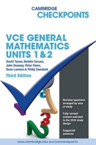 Cover of Cambridge Checkpoints VCE General Mathematics Units 1&2