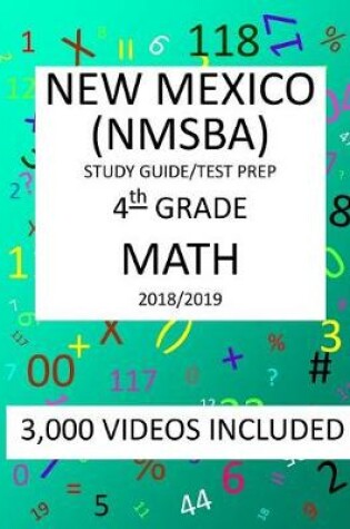 Cover of 4th Grade NEW MEXICO NMSBA 2019 MATH Test Prep