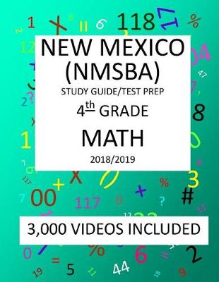 Book cover for 4th Grade NEW MEXICO NMSBA 2019 MATH Test Prep