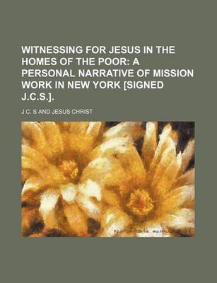 Book cover for Witnessing for Jesus in the Homes of the Poor