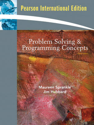 Book cover for Problem Solving and Programming Concepts