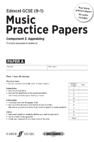 Cover of Edexcel GCSE Music Practice Papers (Pack of 4)