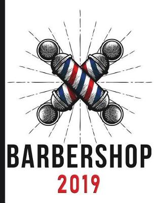 Book cover for Barbershop - Barber Pole - Red, White, and Blue