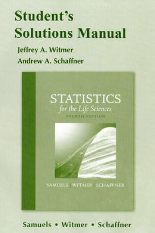 Cover of Student Solutions Manual for Statistics for the Life Sciences