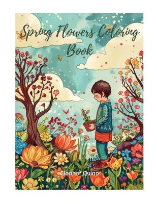 Book cover for Spring Flowers Adult Coloring Book