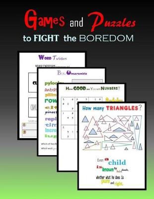 Book cover for Games and Puzzles to FIGHT the boredom