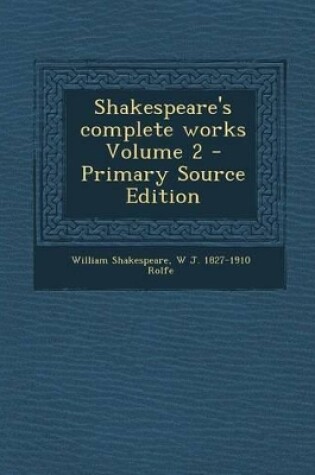 Cover of Shakespeare's Complete Works Volume 2