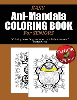 Book cover for Easy Ani-Mandala Coloring Book for Seniors