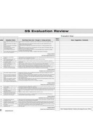 Cover of 5S: Evaluation Review Form