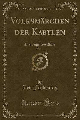 Book cover for Volksmärchen Der Kabylen, Vol. 2