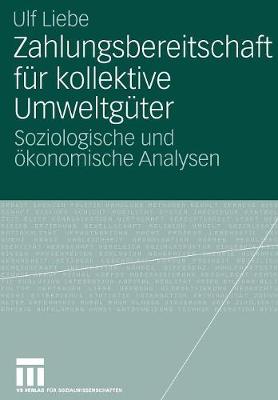 Book cover for Zahlungsbereitschaft für kollektive Umweltgüter