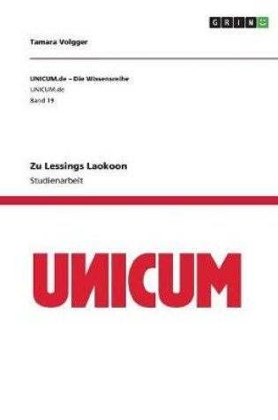 Cover of Zu Lessings Laokoon