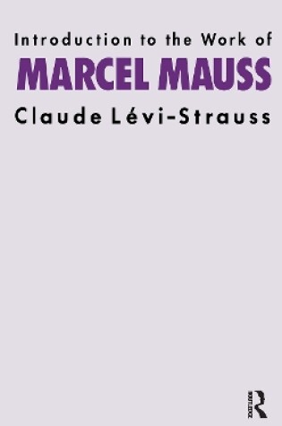 Cover of Introduction to the Work of Marcel Mauss