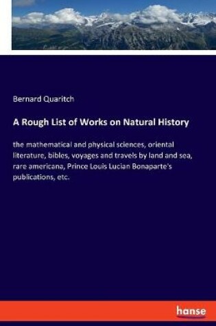 Cover of A Rough List of Works on Natural History