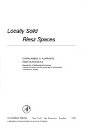 Book cover for Locally Solid Riesz Spaces