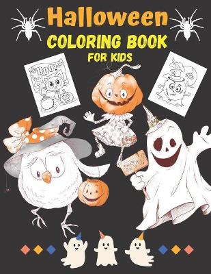 Book cover for Halloween coloring book for kids