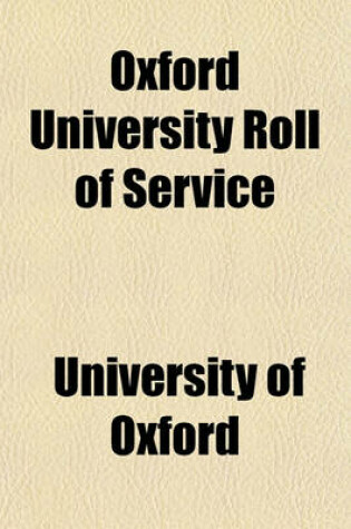 Cover of Oxford University Roll of Service