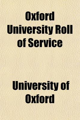 Book cover for Oxford University Roll of Service