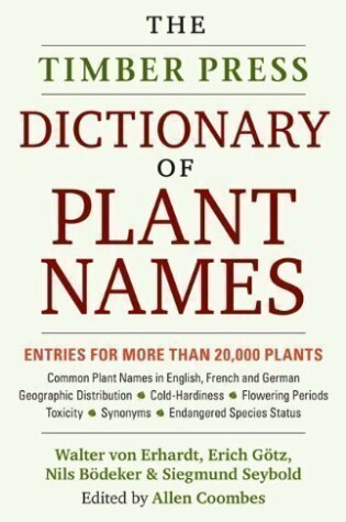 Cover of Dictionary of Plant Names