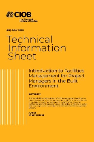 Cover of Facilities Management for Construction Project Managers