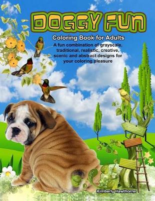 Book cover for Doggy Fun Coloring Book for Adults