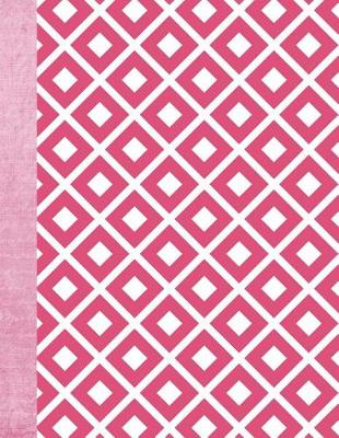 Book cover for Dark Pink and White Pattern 100 Pages 8.5 X 11 Journal Notebook