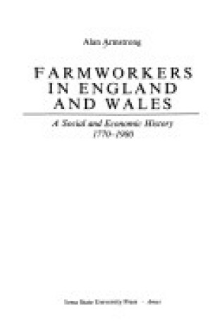 Cover of Farmwrkrs Eng& Wales 1770-1980-88