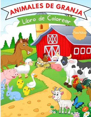 Book cover for Libro de colorear de animales de granja