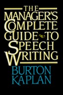 Book cover for The Corporate Manager's Guide to Speech Writing